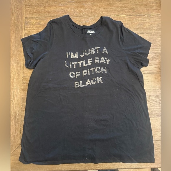 torrid Tops - Torrid Heritage Black Knit Top ray of black sunshine size 1x very black no flaws